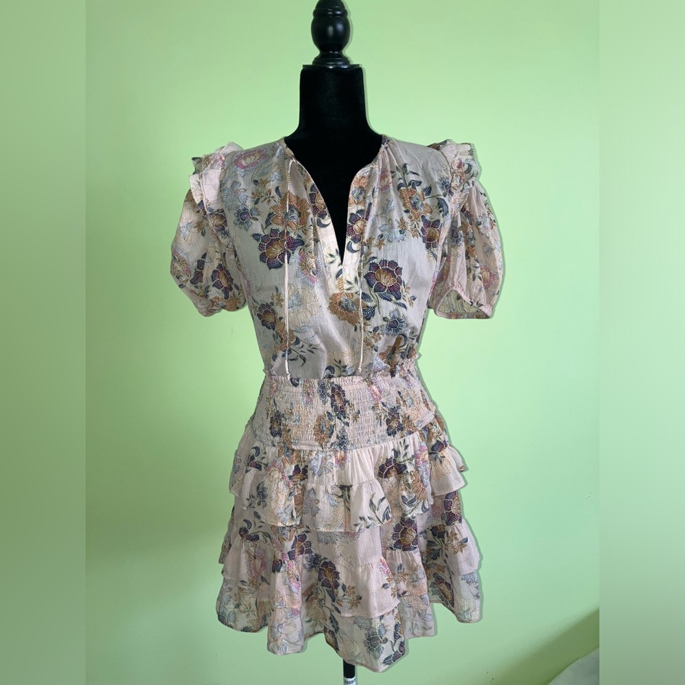 Luminary Collection 2 piece set smocked tiered skirt M / L gauzy feminine boho
